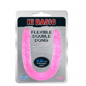 Двусторонний дилдо Jelly Flexible Double Dong-pink