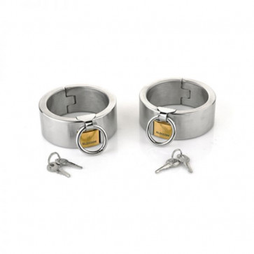Стальные фиксаторы Female Ellipse Stainless Steel Heavy Duty Wrist Restraints Oval Shaped with Brass Lock Joints