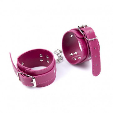 Кожаные фиксаторы Rose red multi-studded tied handcuffs