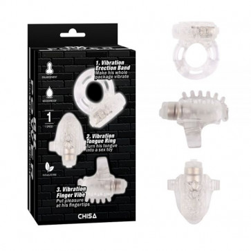 Эрекционные кольца набор Teasers Ring Kit - Gray
