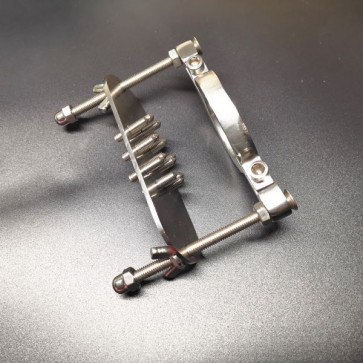 STAINLESS STEEL SPIKED BALL SMASHER SQUEEZER Stainless Steel Scrotum Bondage Ball Stretcher