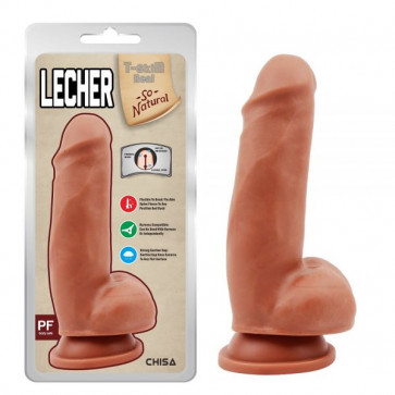 Смуглый фаллоимитатор на присоске Lecher