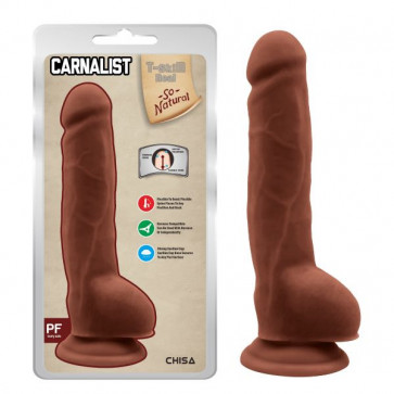 Смуглый фаллоимитатор на присоске Carnal Pleasure