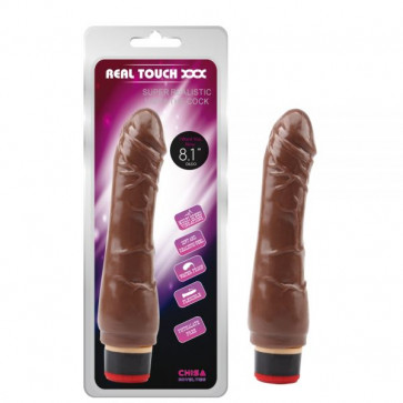 Вибратор коричневый с венами Vibe Cock 8.1