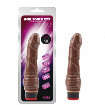 Вибратор коричневый мультискоростной 7.6 Vibe Cock