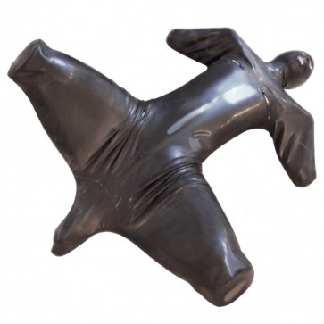 black prisoner patent leather body tights