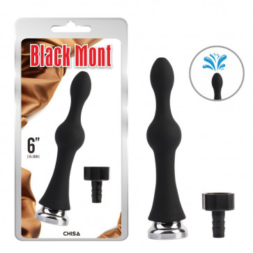 Черная анальная насадка на душ Teasing Enema Play Attachment