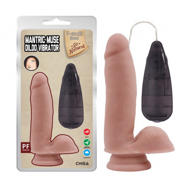 Фибратор на присоске и пультом Mantric Muse Dildo Vibrator Flesh