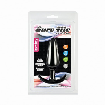 Анальная пробка черная с рукояткой Lure Me Classic Anal Plug Small