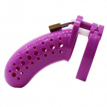New Type Male Chastity Device with Perforated design Cage Long Black, Purple, Pink, Clear