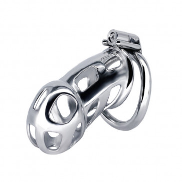 Newly designed stainless steel Cobra chastity device ZC216