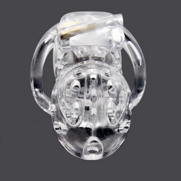 The latest design male chastity device with air-permeable pores Standard Clear