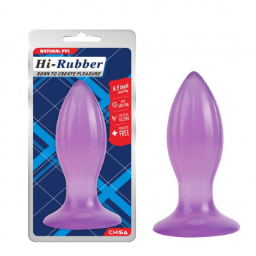 Фиолетовая анальная пробка на присоске Butt Plug 6.5