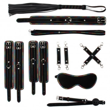 Комплект бдсм аксессуаров Rainbow Lines Bondage Kit 7 Pieces