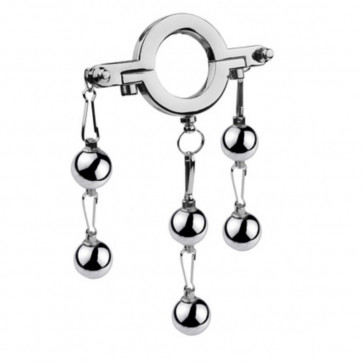 Кольцо утяжелитель для мошонки с шариками Cock Ring With Weight Ball