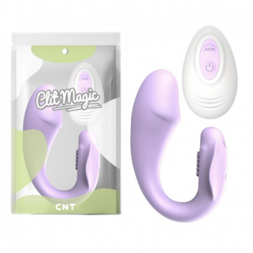 Двойной вибростимулятор для женщин Dolphin Strap-on Remote Version Purple