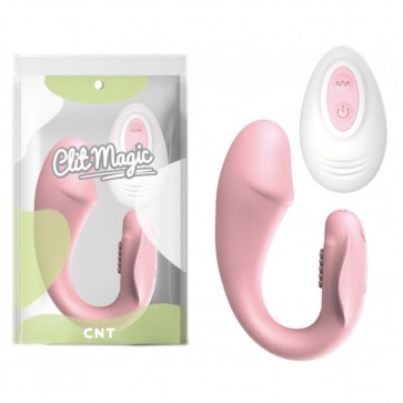 Двойной вибростимулятор для женщин Dolphin Strap-on Remote Version Pink