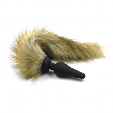 Анальная пробка с коричневым пушистым хвостом Flirting Tail Wool