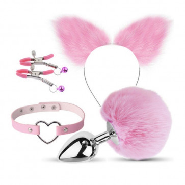 Набор для сексуальных игр для пар Bondage Toys Kit Pink