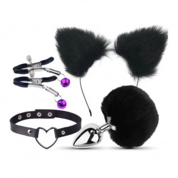 Набор для сексуальных игр для пар Bondage Toys Kit Black