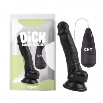 Вибратор на присоске с пультом управления Super Realistic Vibrating Dildo Black