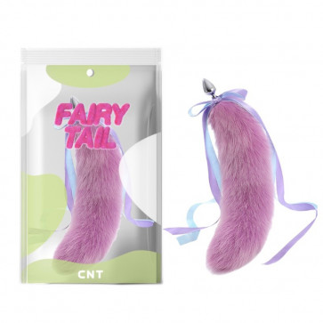 Анальная пробка с меховым хвостом Purple Agile Foxs Tail Plug 18.5
