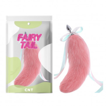 Анальная пробка с меховым хвостом Pink Agile Foxs Tail Plug 18.5
