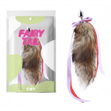 Анальная пробка с пушистым хвостом Fluffy Fox Tail Plug Brown 16.5