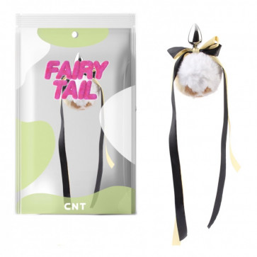 Анальная пробка с пушистым хвостом Kitten Paw Fluffy Plug with Tail White