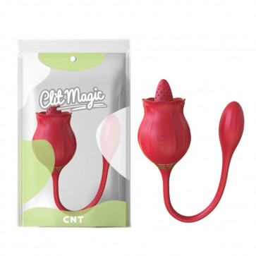 Клиторальный вибростимулятор Wild Bloom Flicking Dual Pleasure Red