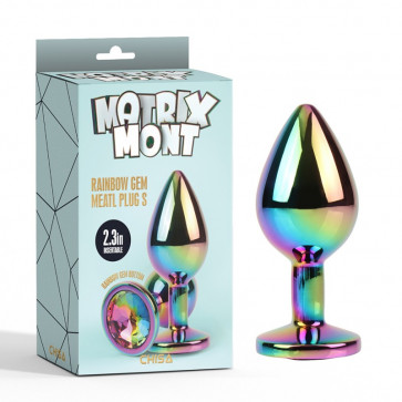 Анальная пробка Rainbow Gem Metal Plug Small