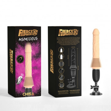 Вибратор на присоске с пультом управления Fierce Euphoria Asmodeus
