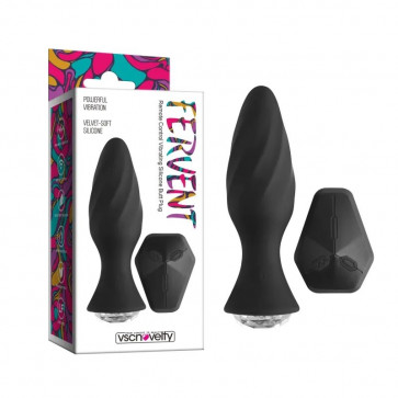 Анальная вибро пробка с пультом Fervent Remote Control Vibrating Silicone Butt Plug
