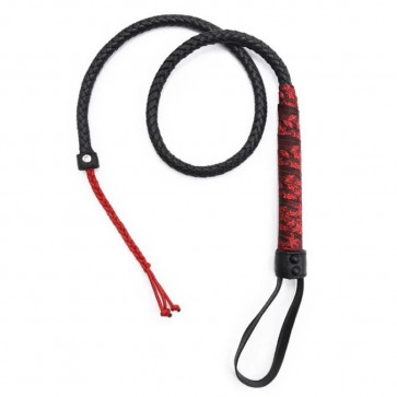 Кнут-нагайка с шелковой оплеткой Leather Bull Whip