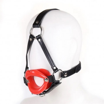 Кляп с отверстием в форме губ Bondage Mouth Gag Red
