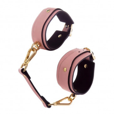 Наручники для бдсм игр Glow in the Dark Leather Hands Cuffs Pink