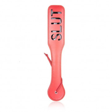 Шлепалка с надписью Slut Fetish Whips Red