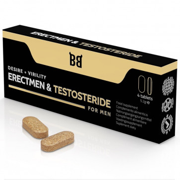 Препарат для эрекции Blackbull Erectmen Testosteride Power Testosterone, 4 капсулы