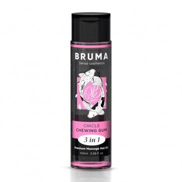 Массажное масло Bruma Premium Massage Hot Oil Chewing Gum 3 In 1, 100мл