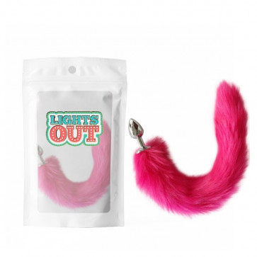 Анальная пробка с пышным хвостом Foxs Plug Tail Medium Rose