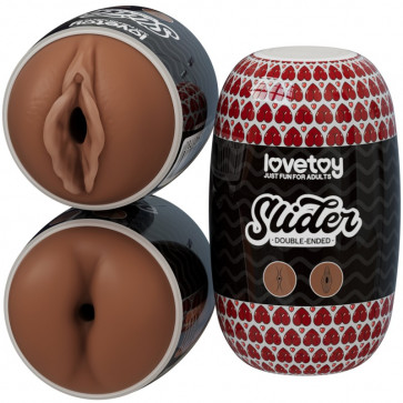 Мастурбатор для мужчин Slider Double-Ended Masturbator Ass and Vagina Brown