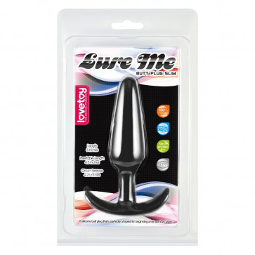 Анальная пробка черная с рукояткой Lure Me Classic Anal Plug Large