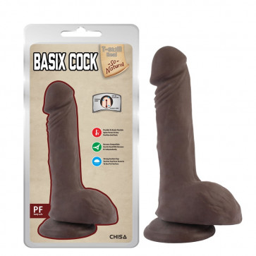 Фаллоимитатор на присоске Basix Cock Brown