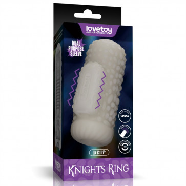 Вибронасадка на пенис Knights Ring Vibrating Dual Purpose Sleeve Drip