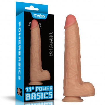 Реалистичный вибратор на присоске Vibrating Power Basics Cock 11.0