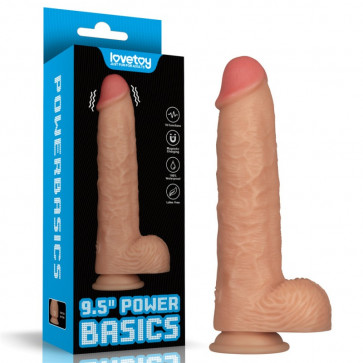 Реалистичный вибратор на присоске Vibrating Power Basics Cock 9.5