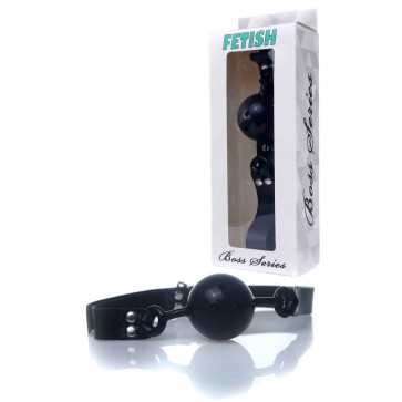 Кляп Fetish Boss Series -  Ball Gag rubber Black 1, BS6100031