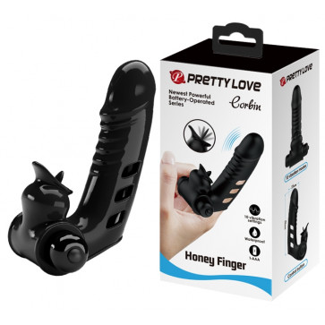 Клиторальный стимулятор на палец Pretty Love - Corbin Finger Black, BI-014859
