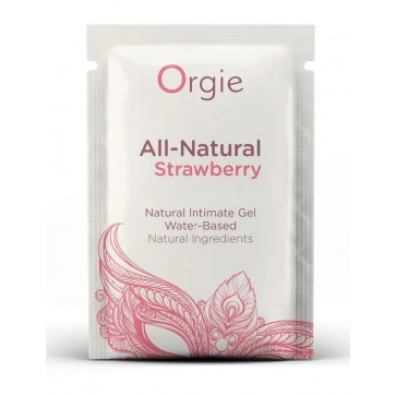 Лубрикант на водной основе со вкусом клубники Orgie ALL-NATURAL STRAWBERRY, 2ml