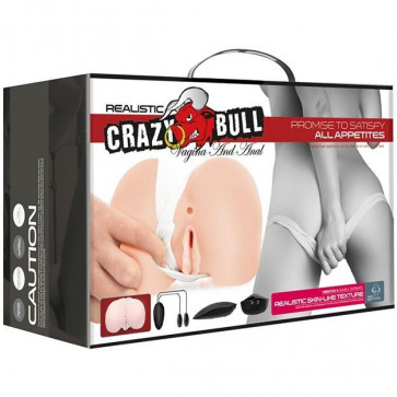 Мастурбатор с двумя отверстиями и вибрацией " Crazy Bull " BM-009190Z-1